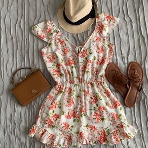 Summer Floral/Flower Romper with Ruffles